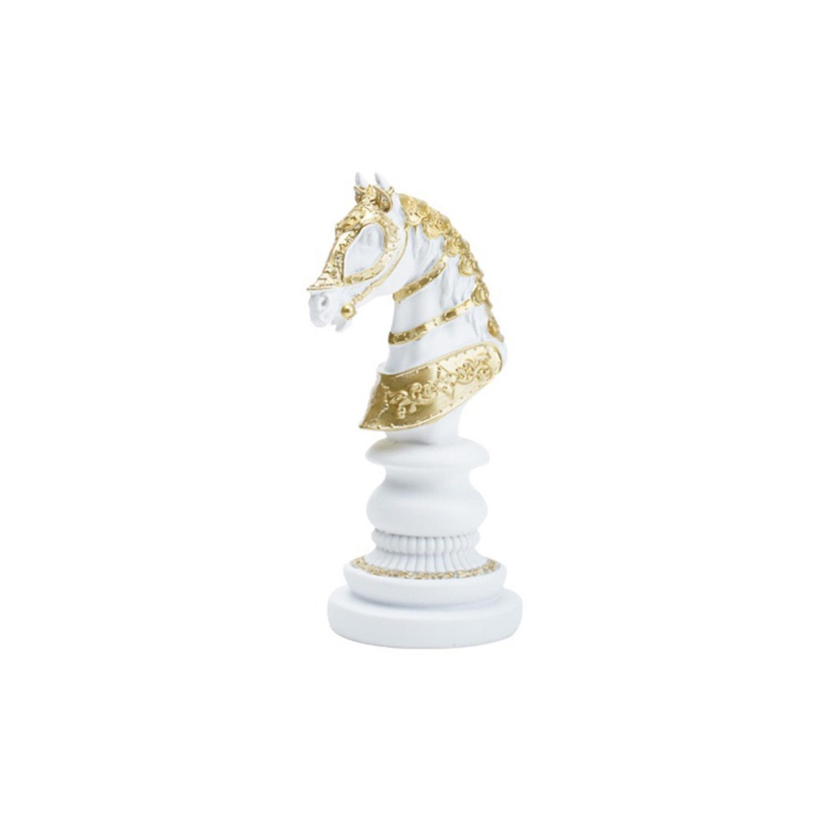 

Decorative Resin Chess Queen/King/Horse Figure Chess Statues for Any Room or Workspace A белый