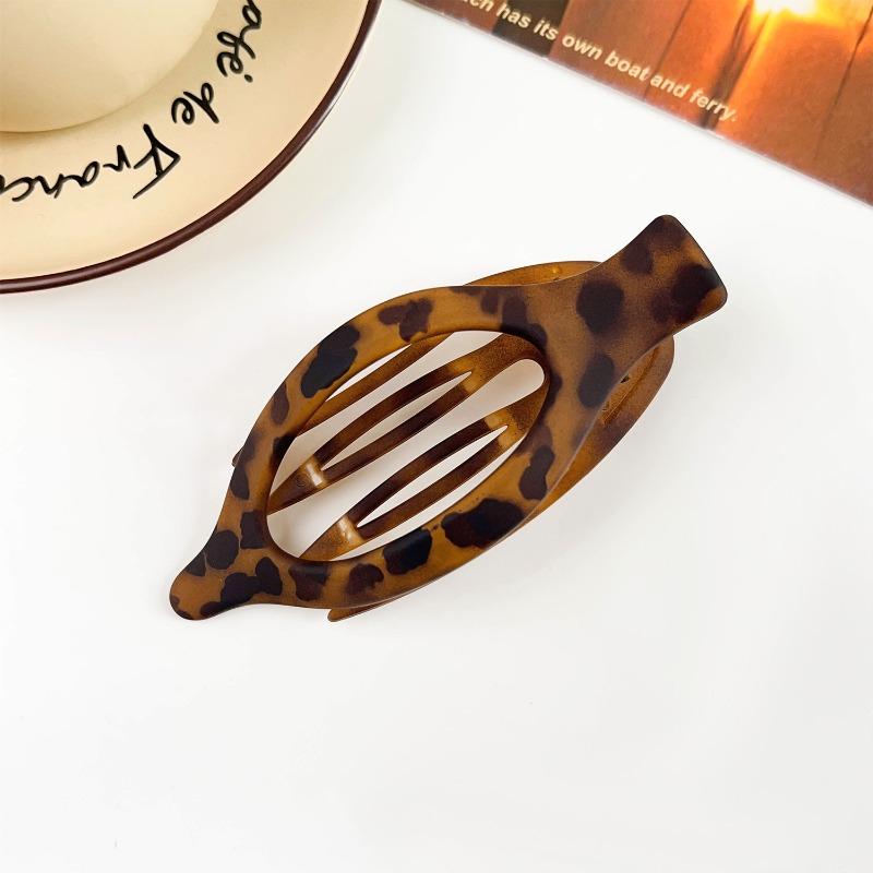 Oval Matte Claw, Laid-back Style Back of The Head Updo Shark Clip Ponytail Large Duckbeak Clip Hair Accessory