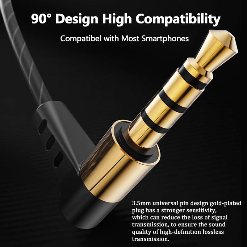 Dynamická HiFi drátová sluchátka Sportovní sluchátka Basy Stereo Herní Živé Karaoke Náhlavní souprava Hudební špunty do uší 3,5mm Typ C Do uší S mikrofonem