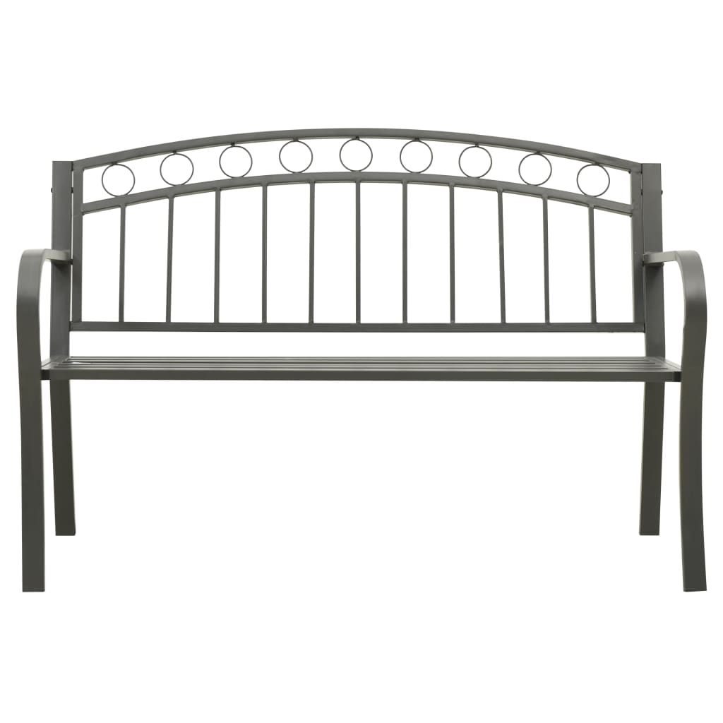Garden Bench Gray 120 cm Steel