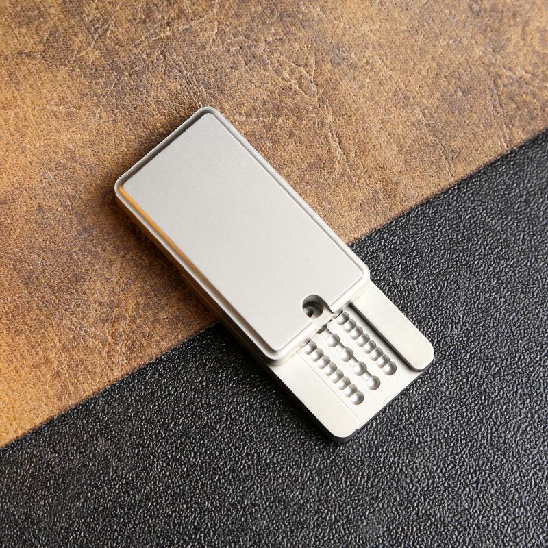 Stainless Steel Mechanical Ratchet Toy Ding-Ding Card Pusher EDC Fidget Toys Office Stress Relief Toys For Adult Children Gift