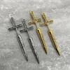 Punk Sword Gothic Kinitial Piercing Earrings for Women&Men Goth Pattern Ear Jacket Dagger Stud Earring Jewelry