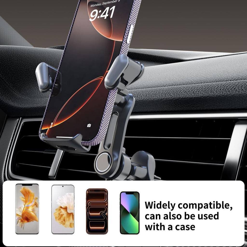 Uchwyt na telefon samochodowy Mocowanie Klips do kratki wentylacyjnej Antypoślizgowy Stojak w kształcie litery Y Mocowanie telefonu do kratki wentylacyjnej Dla rodziny Przyjaciół Kobiet Samochód Pojazd Motoryzacyjny Wnętrze