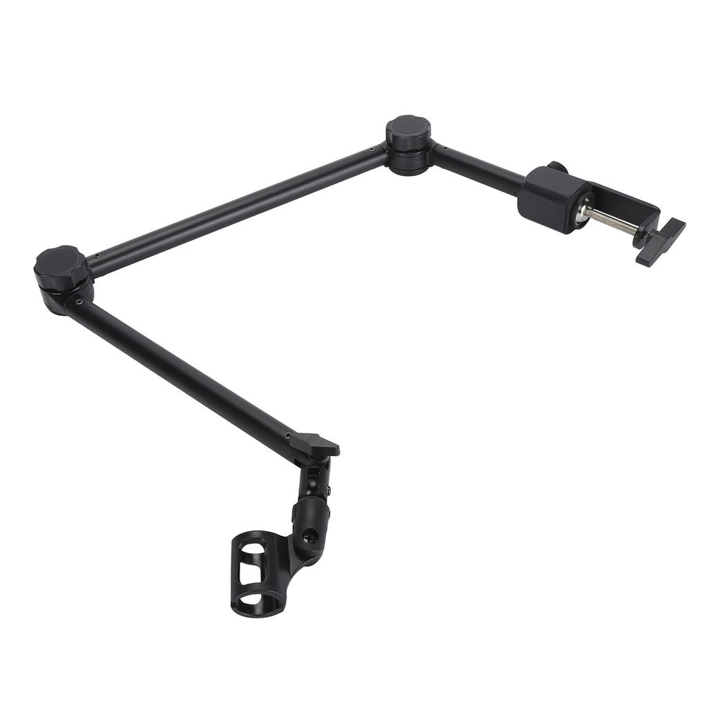 Microphone Arm Stand 180 Degree Adjustable Stable Durable Carbon Steel Desktop Mic Arm Stand for Bro
