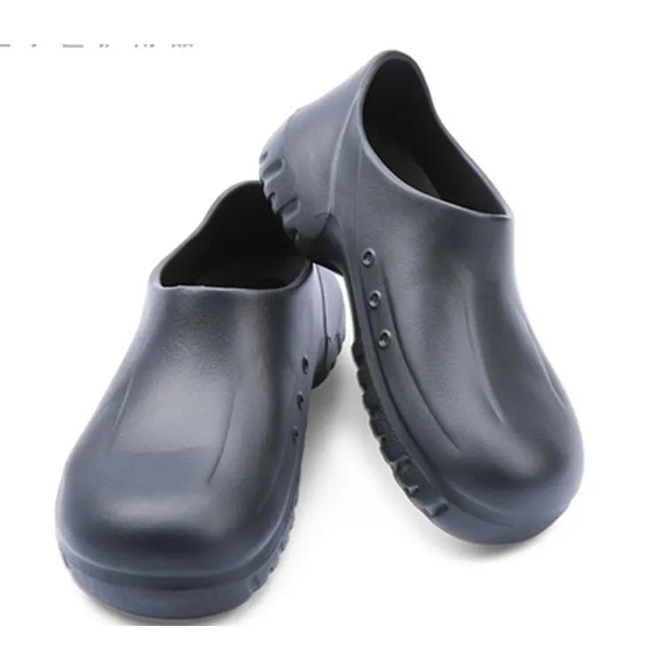 Fashion Man Chef Shoes Kitchen Cook Shoes Black 6 Working Hospital Shoes Super Anti-skidding Oil Proof Waterproof Flat Rainboots