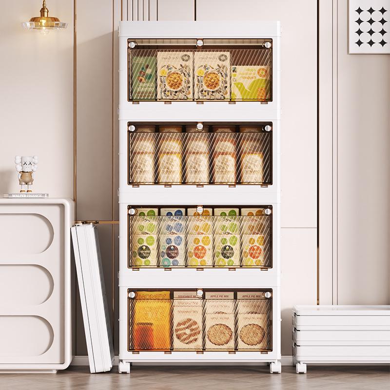 Extra Large No-Installation Plastic Storage Box for Clothes, Toys & Snacks