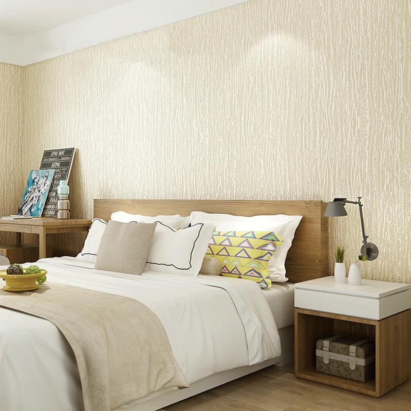 Tapeta Teksturowana Wytłaczana 3D w Jednolitym Kolorze Nowoczesna Flokowana Włóknina Rolka Tapety do Salonu na Ściany Sypialni