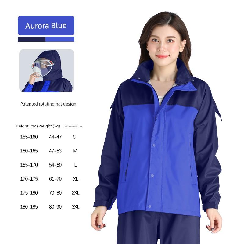 2025 New Raincoat and Rain Pants Set for Women, Adult Split-Type Outerwear for Farmers, Long Style, Full-Body Storm-Proof