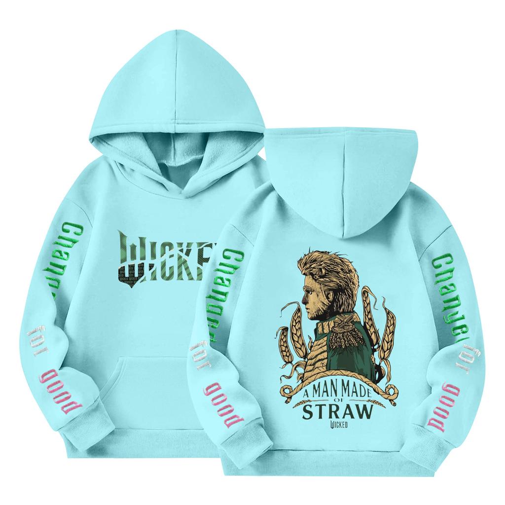 Kinder Langarm Lockerer Pullover Buchstabenaufdruck Kordelzug Kapuzen-Sweatshirt