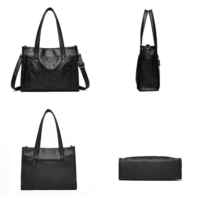 Large Capacity Women PU Leather Handbags Tote Bags High Quality Ladies Shoulder Messenger Bags Casual Female Zipper Shopping Bag