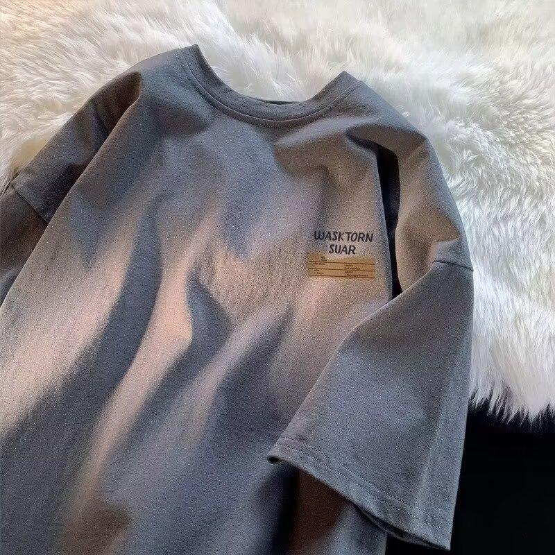 High-End Printed Men'S Short-Sleeved T-Shirt Half-Sleeved Summer Men'S Clothing Handsome Trendy Cartoon T-Shirt Top Summer