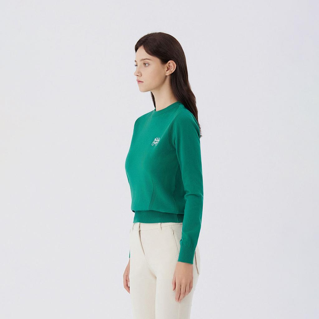 MARTINE GOLF Heart Round Kneck T Shirts_Green
