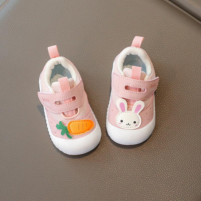 Children's Walking Shoes Red Cartoon Soft Breathable Boys Girls Baby Shoes Khaki Lightweight Kids Baby Casual Shoes Sandals