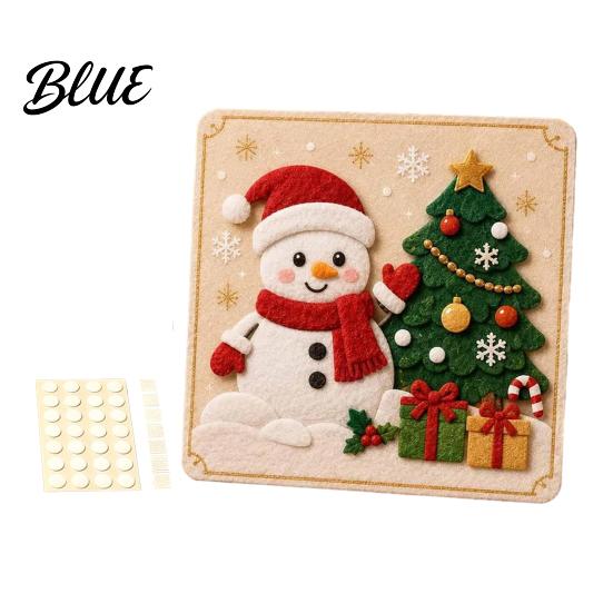 Christmas Stocking Fillers DIY Felt Craft Kit Santa Snowman Sticker Art Gnome Tree Displays Wreath Peel And Stick Kit for Teens Holiday Party