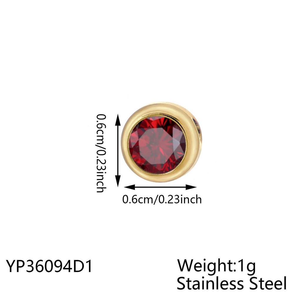 Stainless Steel Rhinestone Inlaid Necklace and Bracelet DIY Round Pendant Charms