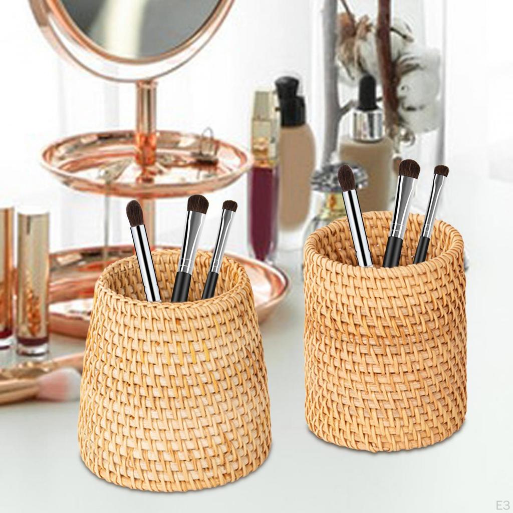 Makeup Brush Pen Holder, Home Art Supplies Storage Bucket, School Pencil Desk Organizer for