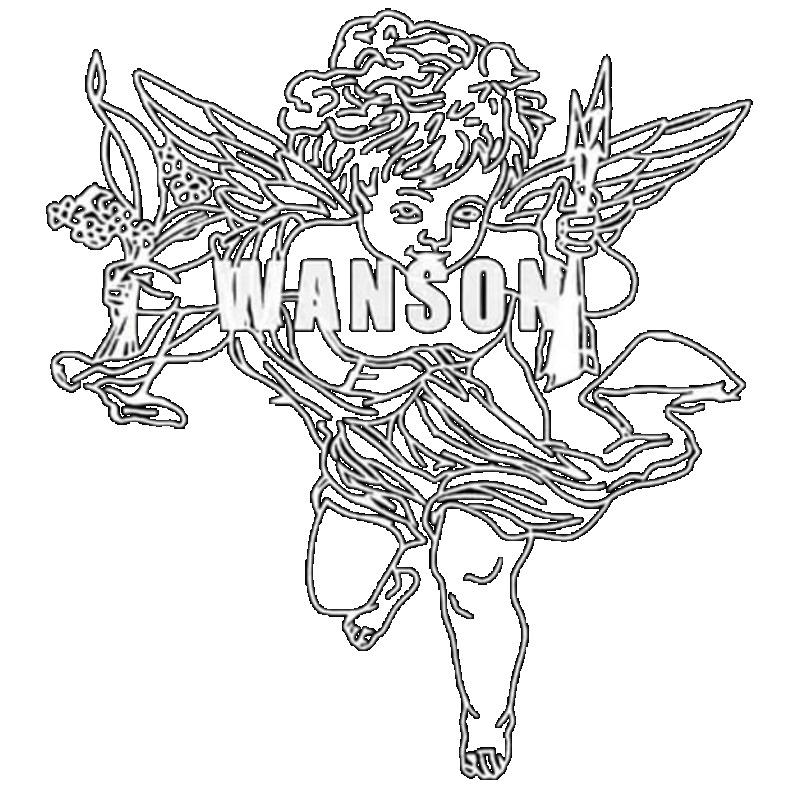 Oversized T Shirt Black Angel Graphic Print Wanson Text Casual Streetwear Fashion Top for Women