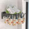 Balcony Suction Cup Drying Rack Socks Folding Drying Rack Household Clothes Rack wall-mounted Multi Clip Drying Socks Artifact