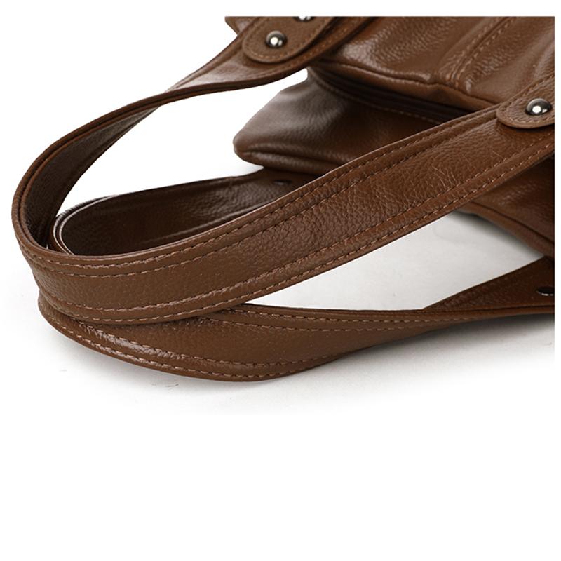 Vintage Faux Leather Handbag for Women Multi-pocket Shoulder Bag Casual Commuter Tote Bag Perfect for Daily Commuting Shopping Ladies' Holiday Gifts