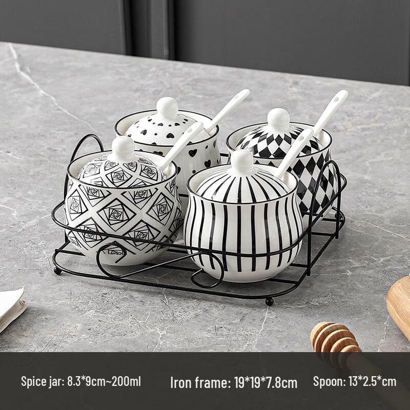 Ceramic Kitchen Seasoning Jar Set