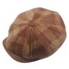 Autumn Winter Octagonal Cap Plaid Beret Female Painter's Cap British Newsboy Cap