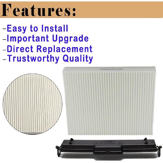 Ram Cabin Air Filter & Filter Access Door Compatible With Dodge Ram 1500 2500 3500 4500 5500 Avenger Caliber Journey Compass Patriot Chrysler 200