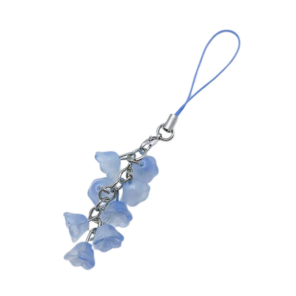 Handmade Phone Lanyard Fashionable Keychain Lilys of the Valley Flower Phone Chain Flower Phone Charm for Everyday Use