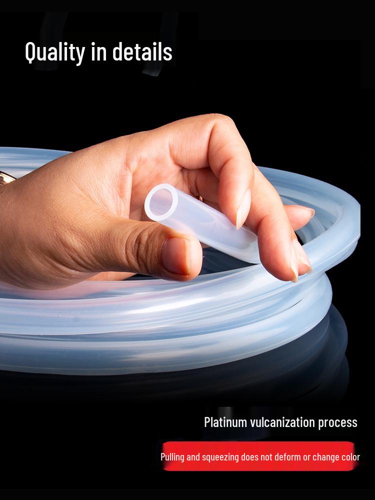 Elastic Tear-Resistant Transparent Silicone Water Hose - Odorless & High-Temperature Resistant for Household Water Dispensers