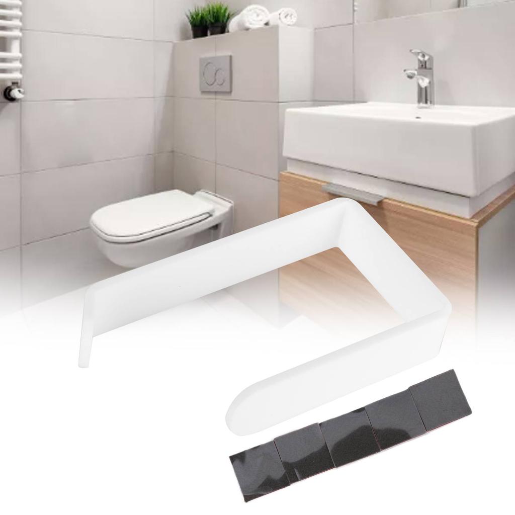 Tissue Holder Punch   Wall Mounted Acrylic Roll Paper Hanger for Bathroom Kitchen