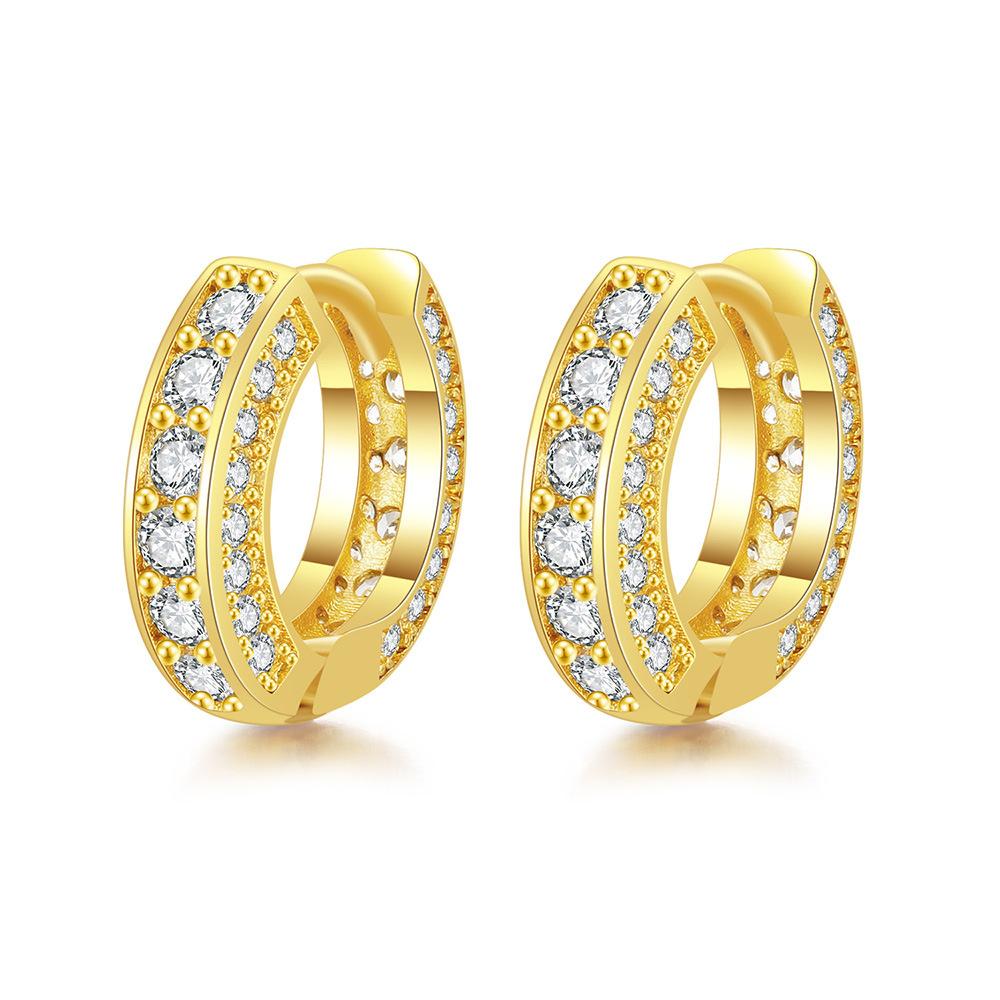 2PC Men's Fashion Simple Earrings Zircon Accessories Suitable for Date, Party, Festival Gifts