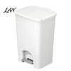 Space Saving Trash Can for Cabinet Gaps Slim Can, with Pedal Step Design, Touchless Odor Proof Wastebasket, Modern White And Gray Garbage Bin
