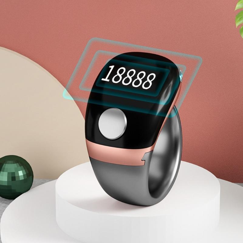 Fortschrittlicher intelligenter Ring digitaler Zähler für Gebetsverfolgung Achtsamkeit Religiöse Zeremonien Inventurzählung