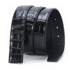 Men'S Belt First Layer, Crocodile Belly, Cowhide Belt, Punched Buckle With 4.0Cm Clip.