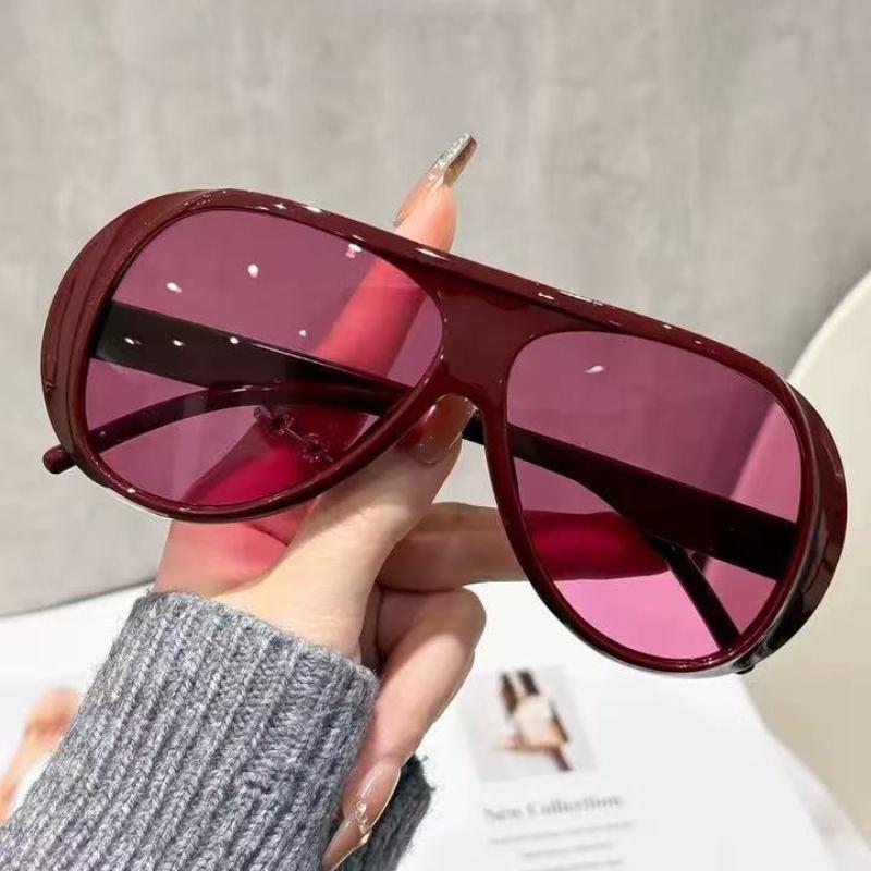 2026 New Vintage Pilot Oversized Sunglasses Retro Frog-Eye Frames UV400 Shades Eyewear Unisex Trendy Summer Sunscreen Glasses