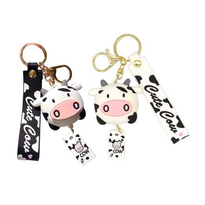 [Holibanna] Cute Cow Design Keychains, Set of 2, Perfect for Bags and Backpacks, Stylish Key Decorations
