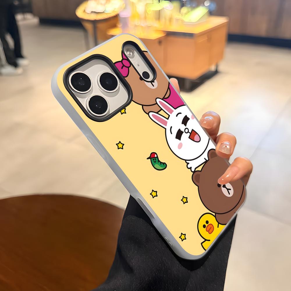 L-Line F-Friends Lovers Phone Case For IPhone 17 Air 16 E 15 14 Plus 13 12 11 Pro Max Jelly 2 In 1 Protective Case