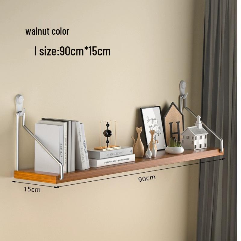 Punch-Free Wrought Iron Wall Shelf - Living Room & Bedroom Decor