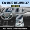 Für BAIC BEIJING X7 - Innenraum Mittelkonsole Schalthebel Panel Navigationsbildschirm TPU Schutzfolie Kratzfest Reparatur