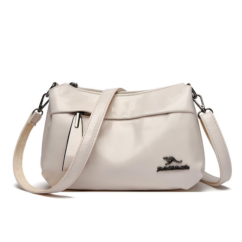 

Jinlai Yadai mouse soft leather bag 2025 new middle-aged mother female messenger bag retro versatile texture large capacity