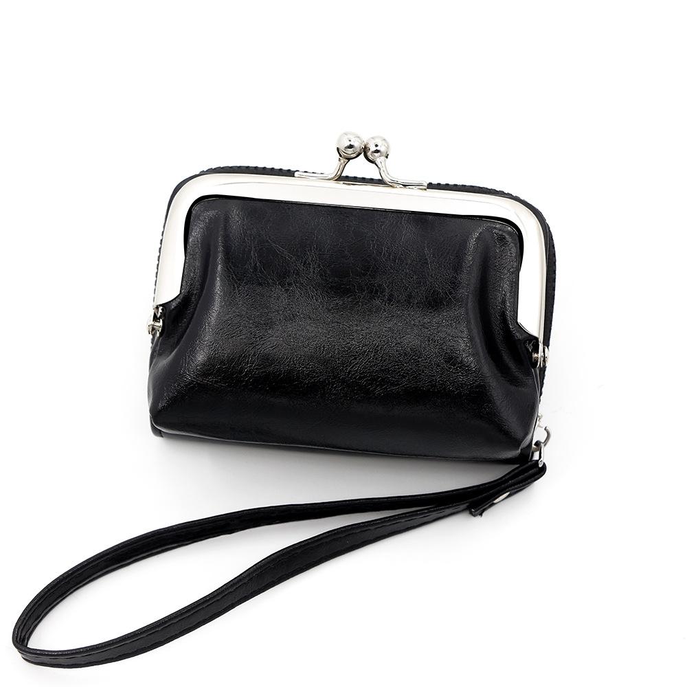 

Женский стильный кошелек с застежкой-кнопкой, карман для монет на молнии, держатель для карт, органайзер, клатч