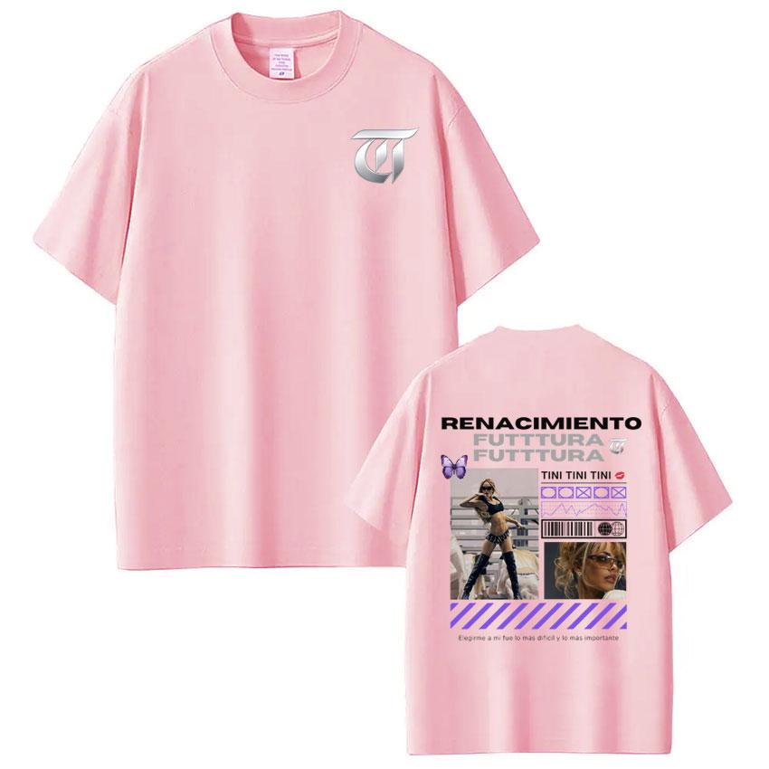 

Singer TINI STOESSEL Futtura Album 2026 Tour Tshirt Men Women Aesthetic Tee Shirt Cotton Shortsleeved Loose Oversized T Shirts M
