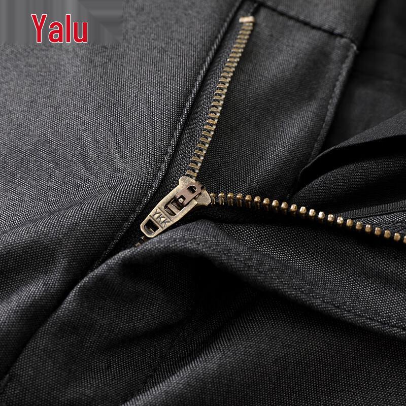 Ya Lu Men's Wool Blend Straight Leg Wrinkle-Free Casual Pants