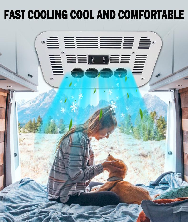 12V/24V Electric Scroll Car Air Conditioner for RVs, Trucks, and Food Trucks