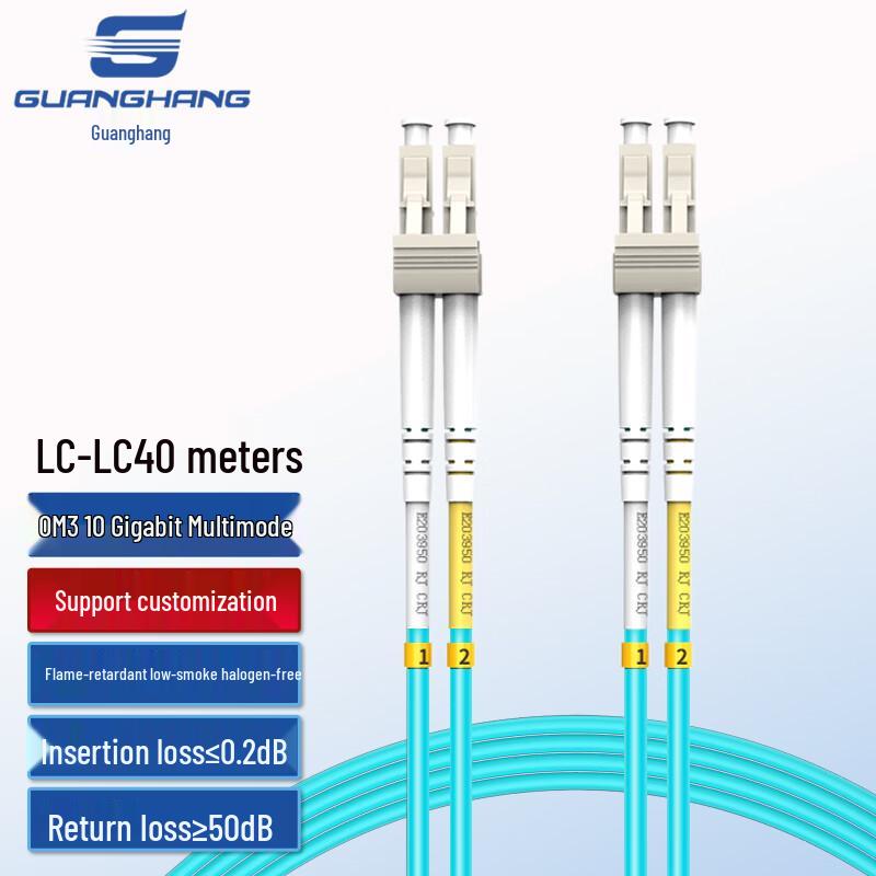 Guanghang OM3/OM4 10 Gigabit Multimode Duplex LSZH Fiber Optic Patch Cable
