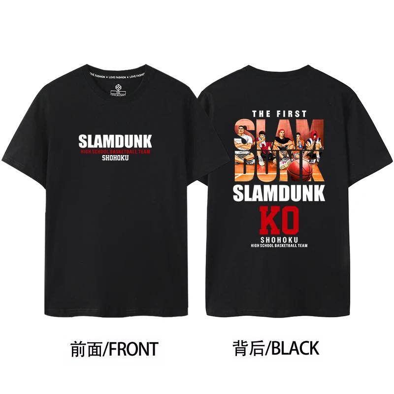 Slam Dunk Master Sakuragi Flower Path SHOHOKU Team Jersey Short Sleeved Men's&women's Pure Cotton Basketball T-shirt 71105