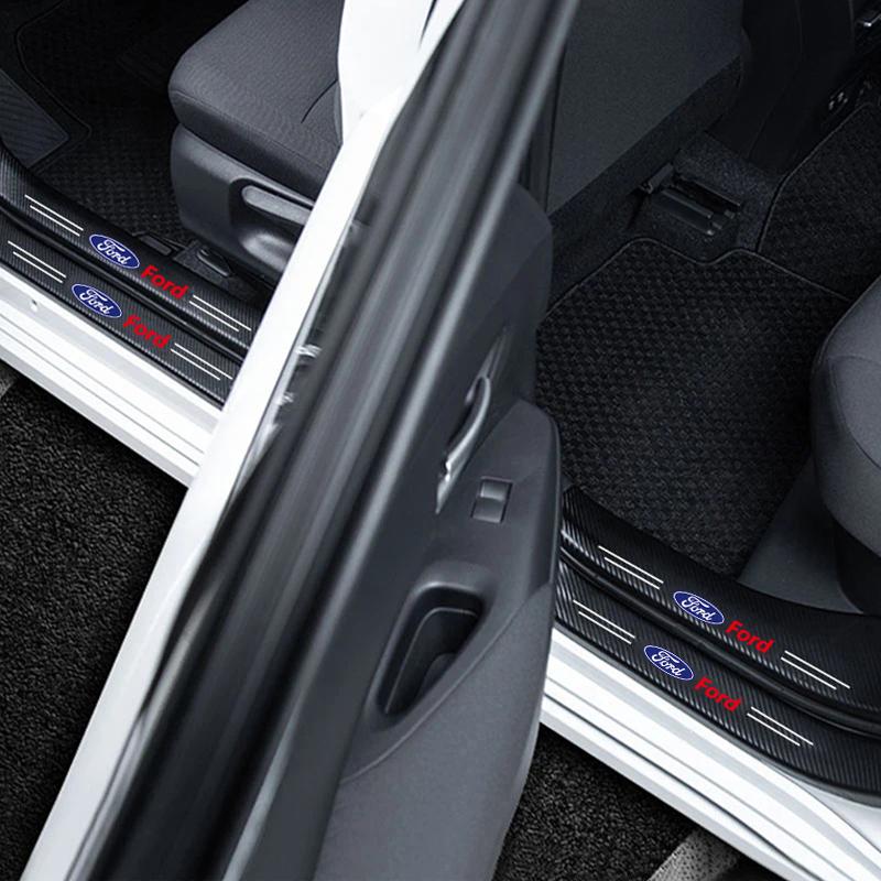 Car Door Sill Kick Tailgate Threshold Protection Sticker For Ford STline Focus Fiesta Mondeo Explorer Transit Ranger MK2 MK3