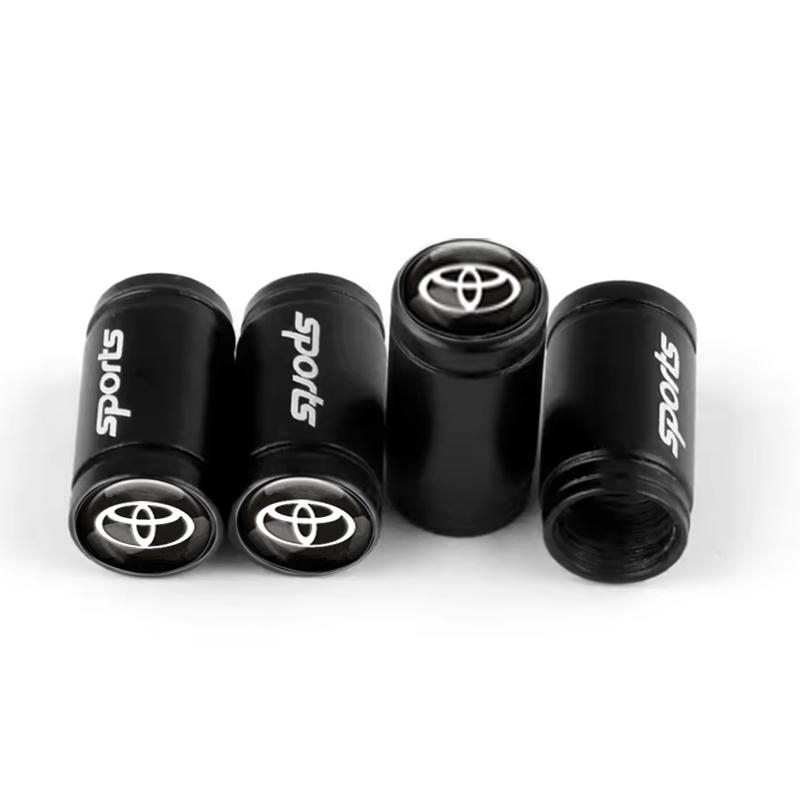 4Pcs Car Wheel Tire Valve Caps Air Stem For Toyota C-hr Rav4 Yaris Hilux Avensis Prius Auris Corolla Cross Tyre Plug Accessories