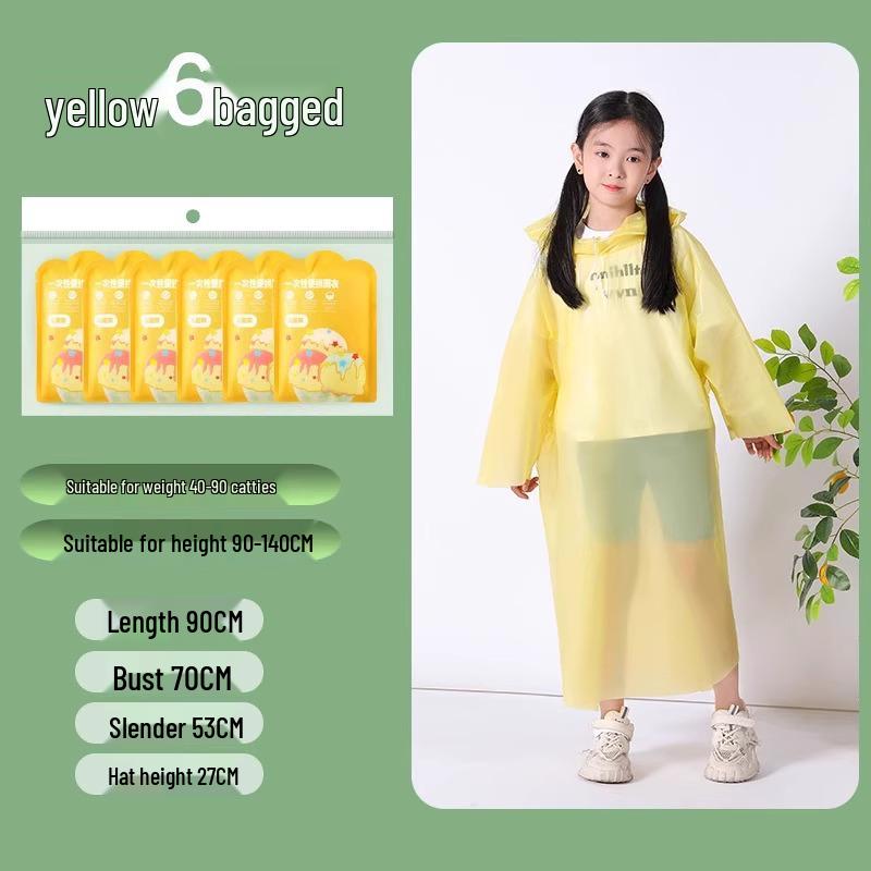 Kinder- & Erwachsenen Tragbarer Wasserdichter Poncho - Universelle Verdickte Regenjacke für Schule, Reisen und Ausflüge