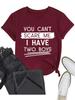 YOU CAN'T SCARE ME Print Women T Shirt Short Sleeve O Neck Loose Women Tshirt Ladies Tee Shirt Tops Camisetas Mujer