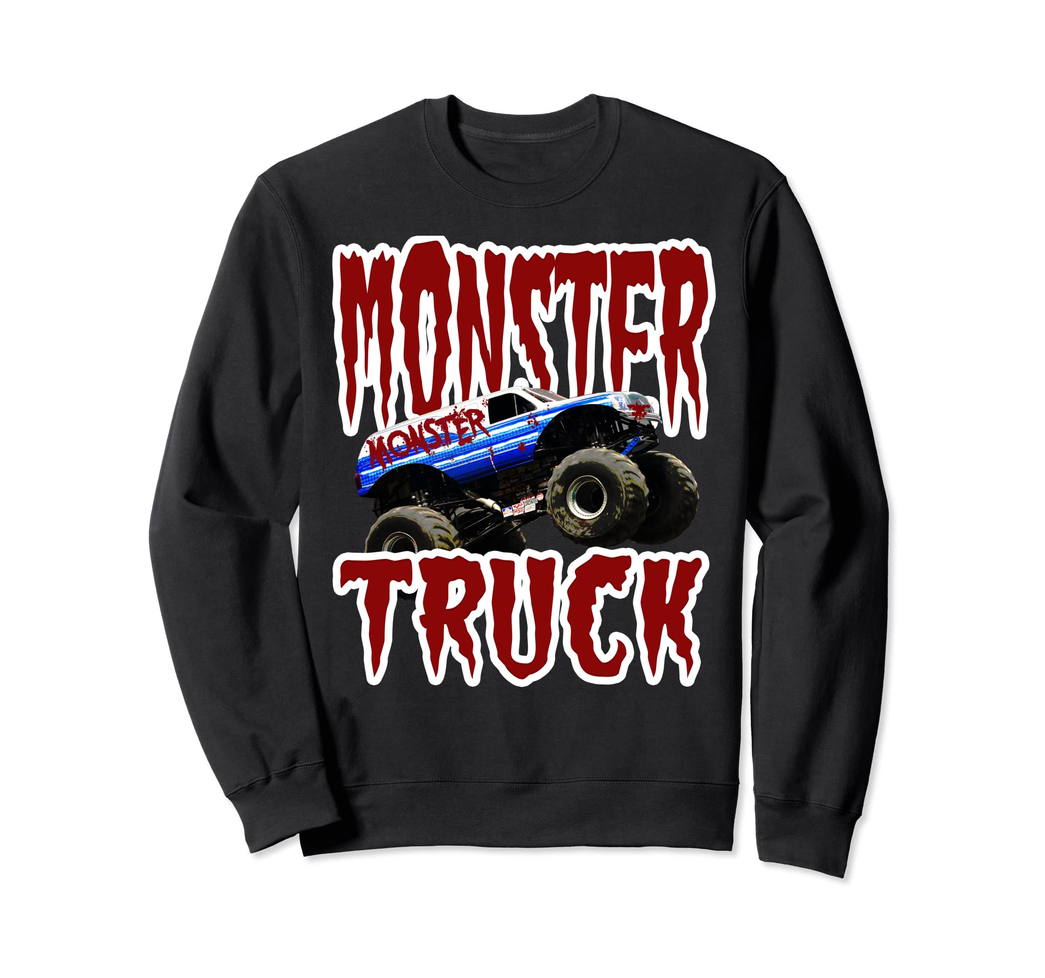 Свитшот с костюмом Monster Truck Jam Bloody Race Crashing Cars